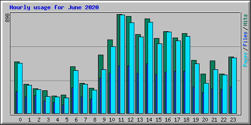 Hourly usage for June 2020