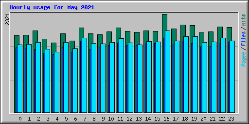 Hourly usage for May 2021
