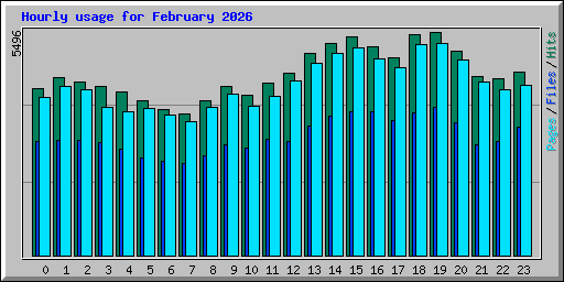 Hourly usage for February 2026