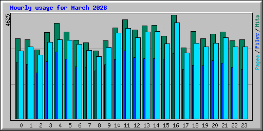 Hourly usage for March 2026