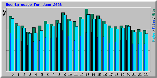 Hourly usage for June 2026